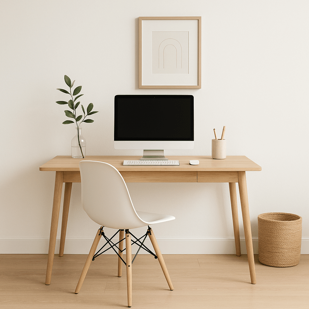 bureau minimaliste scandinave