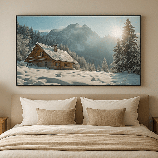 tableau neige deco