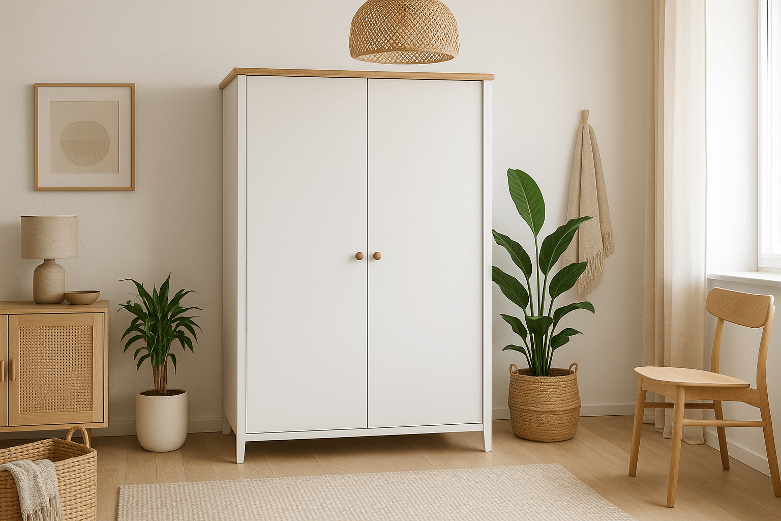 armoire sur mesure dans un intérieur scandinave