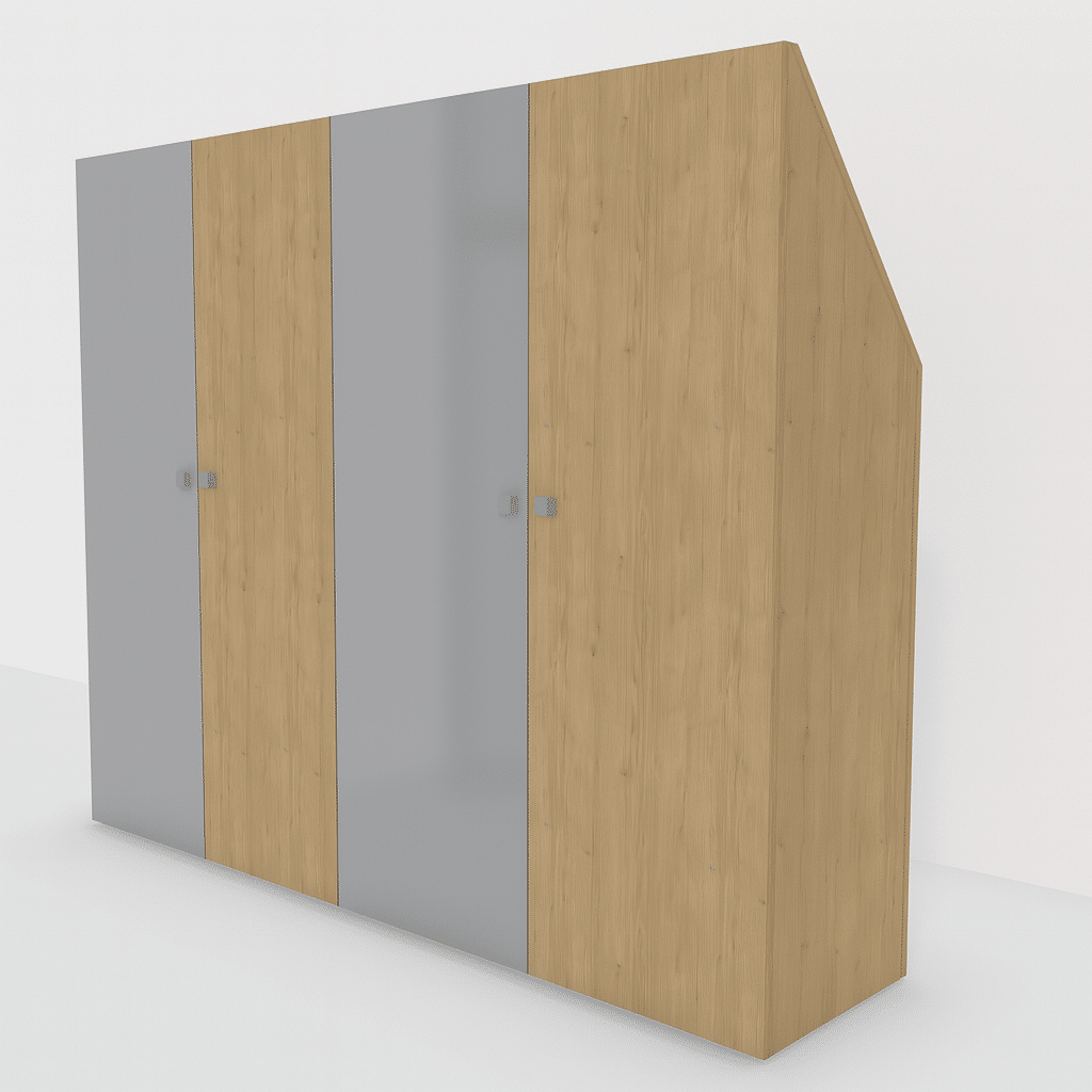 Meuble placard en pente arrière sur mesure