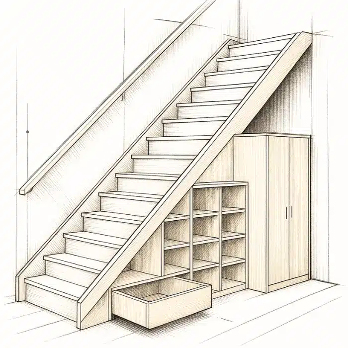meuble sous escalier