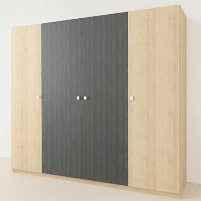 Grand dressing avec 4 portes battantes