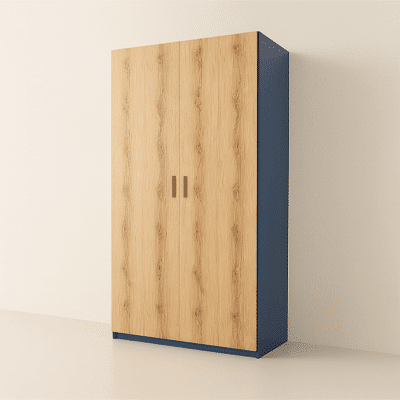 Dressing sur mesure en bois clair avec porte battante – configurateur 3D Tikimob