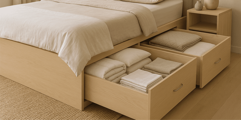 linge maison dans un lit sur mesure