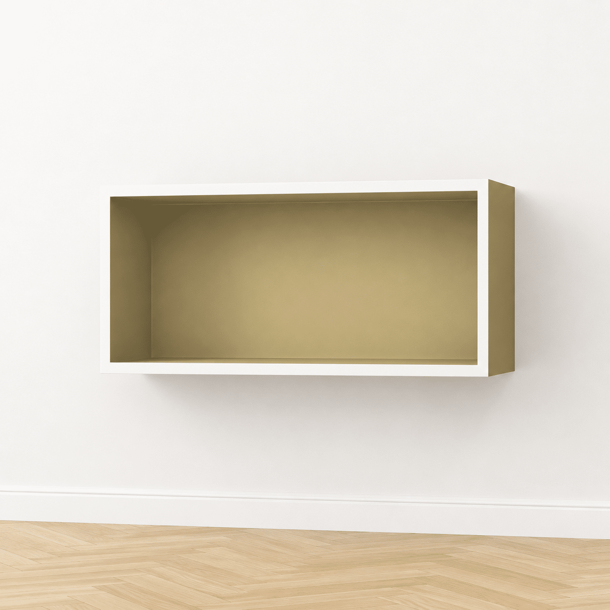 Etagere sur mesure murale jaune